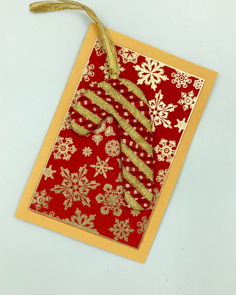 Candy Cane Ornament Card
