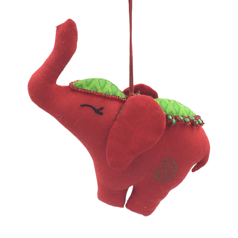 Christmas Elephant Ornament