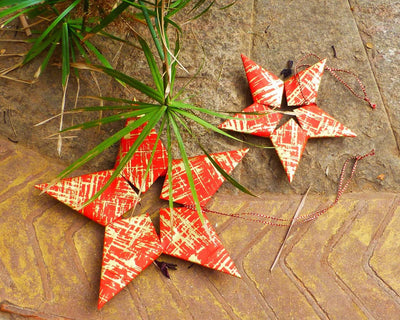 Large and Medium Christmas Paper Stars